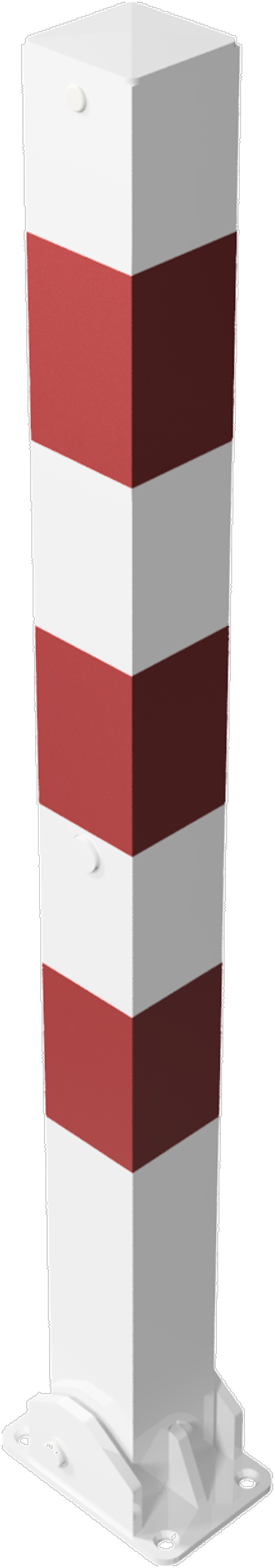 Schake Absperrpfosten UDV 70 x 70 mm weiß | rot