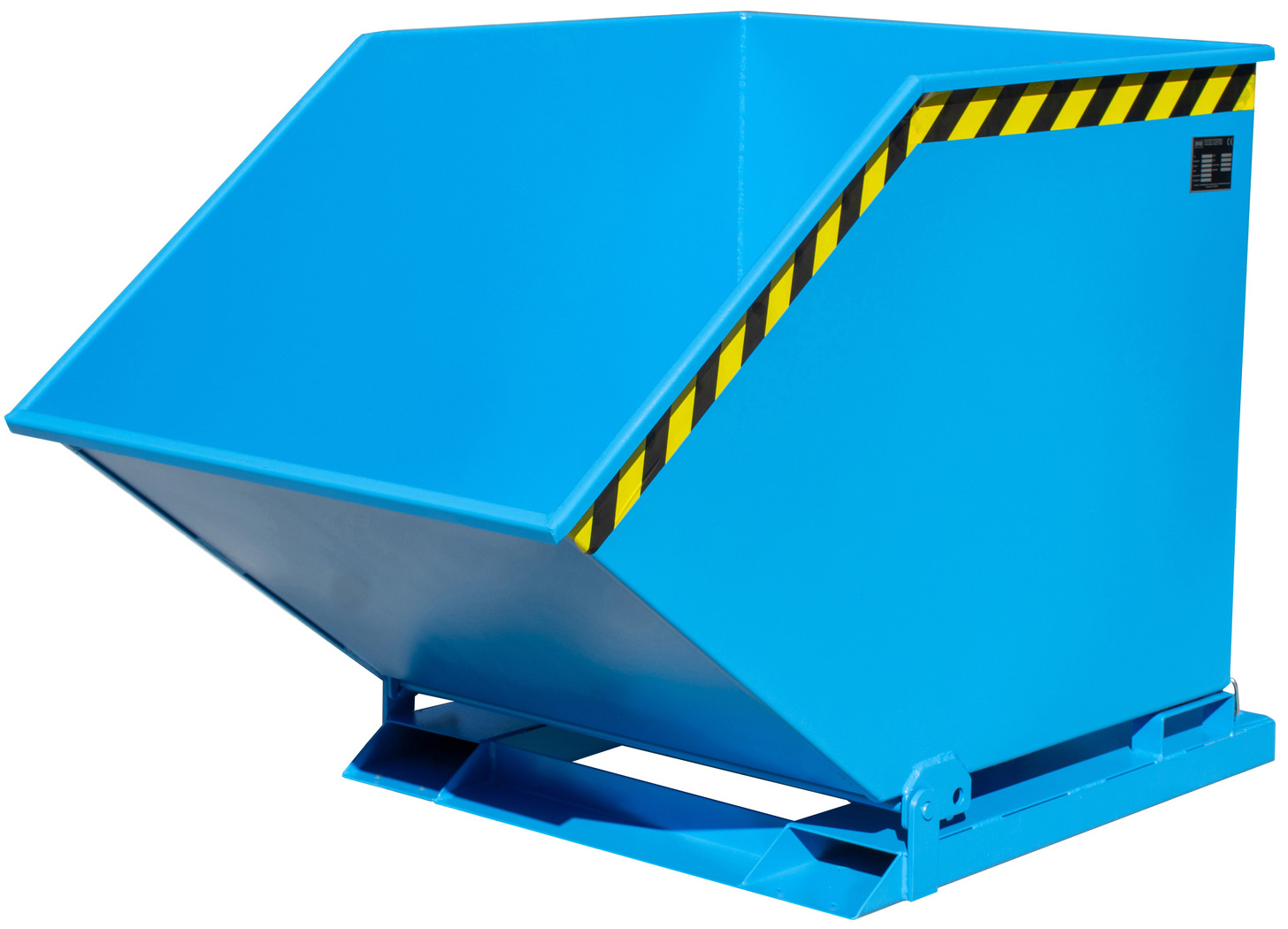 Bauer Muldenkipper KK-800 - RAL 5012 Kippmulde 800 Liter für Stapler - Schuttmulde lichtblau pulverbeschichtet (BA-4541-04-0000-3) Bild-01