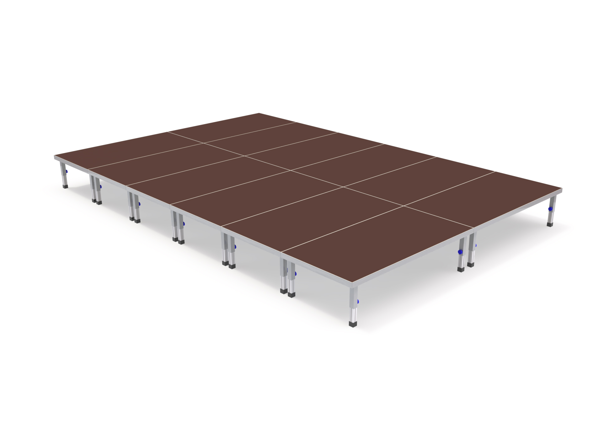 Bütec Eventbühne Outdoor 6 x 4 m hawego o40|60 Bühne mit Siebdruckplatte und Teleskopbeinen 40 - 60 cm (BU-3000-O-6-4-T40) Bild-01