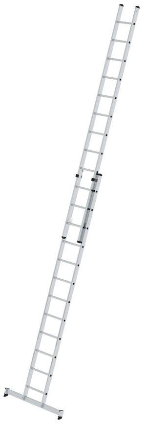 Vorschau: Günzburger Schiebeleiter nivello Alu 2-teilig 2x12 Sprossen Leiter mit nivello®-Traverse (GB-20412) Bild-01