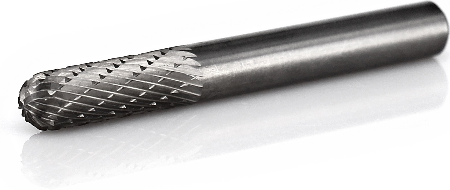 procut Hartmetallfrässtift -lange Ausführung- Walzenrundform WRC C60618-6-150 mm Schaft-∅ 6 mm - Kopf-∅ 6 mm - Kreuzverzahnung (PC-C60618-6-150-mm) Bild-01