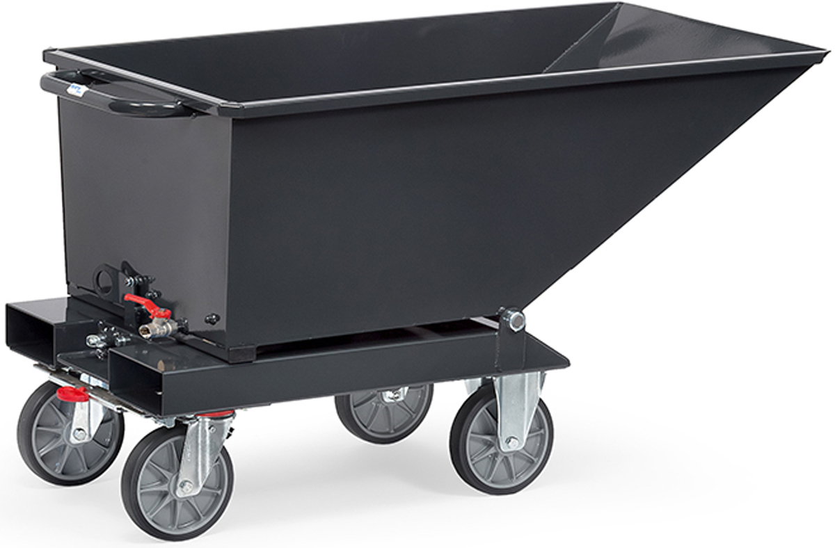 Fetra Muldenkipper anthrazit mit Ablasshahn 4701A-7016 - 250 Liter