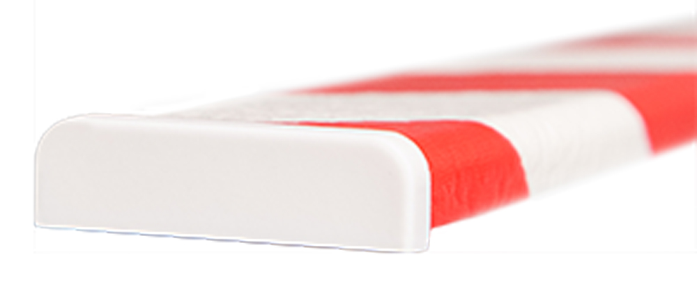 Knuffi Schutzprofil Abschlusskappe Typ F weiß PP Abschlusskappen für Warnprofile aus Polypropylen - 1 Paar (SM-EFW-113) Bild-01