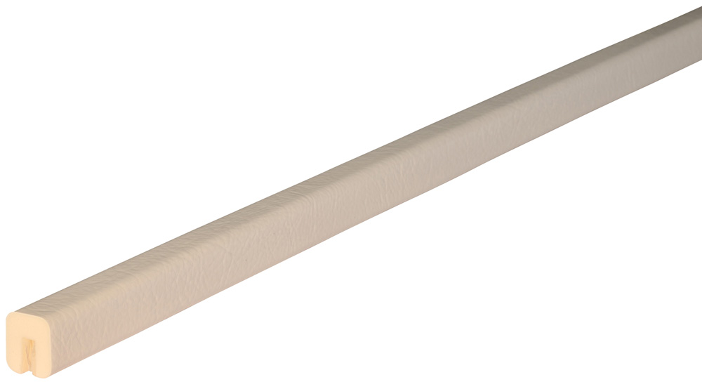 Knuffi Kantenschutzprofil Typ G 26 x 30 mm weiß PU - 1,00 m Standard Warnschutz Profil U-Profil aus Polyurethan - Randprofil einfarbig mit selbstklebenden Kanten (SM-PG-10316) Bild-01