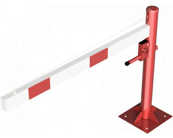 Schake Drehschranke - Schrankenbaum 100 x 50 mm ODD weiß | rot  - 1500 mm