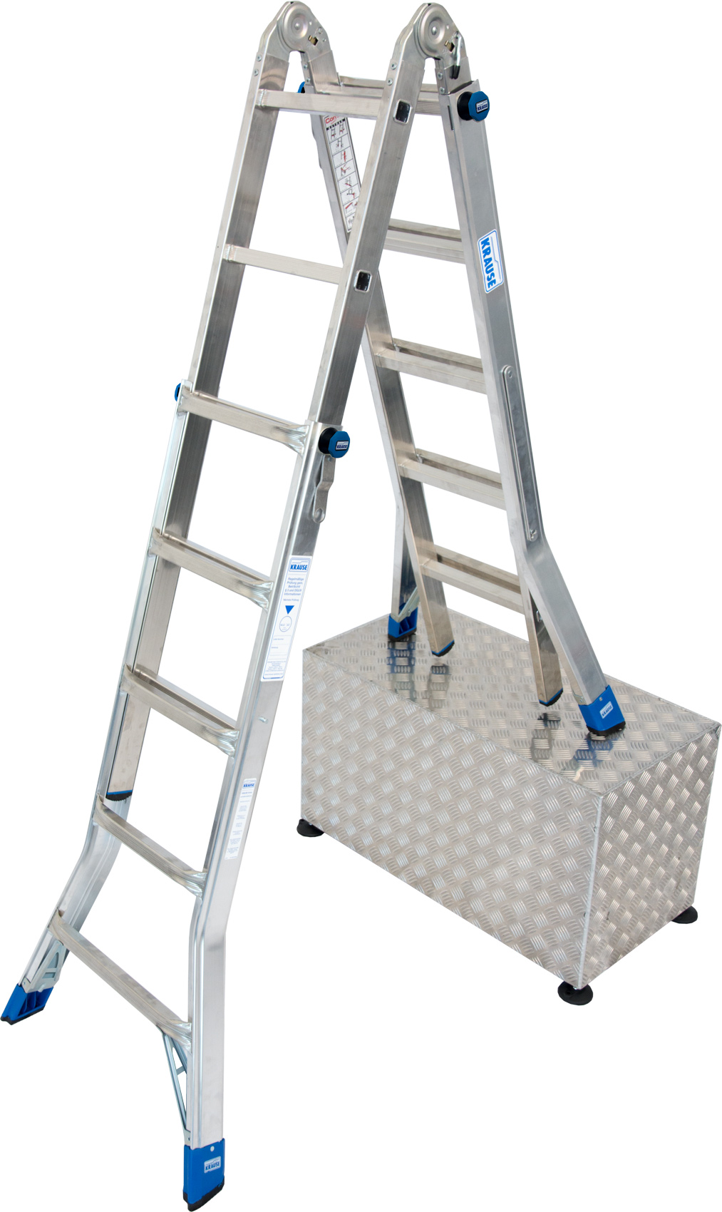 Krause Alu-Sprossenteleskopgelenkleiter 4x5 Sprossen