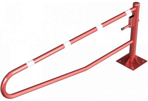Schake Drehschranke - Schrankenbaum Ø 60 mm ODP rot | weiß - 2500 mm
