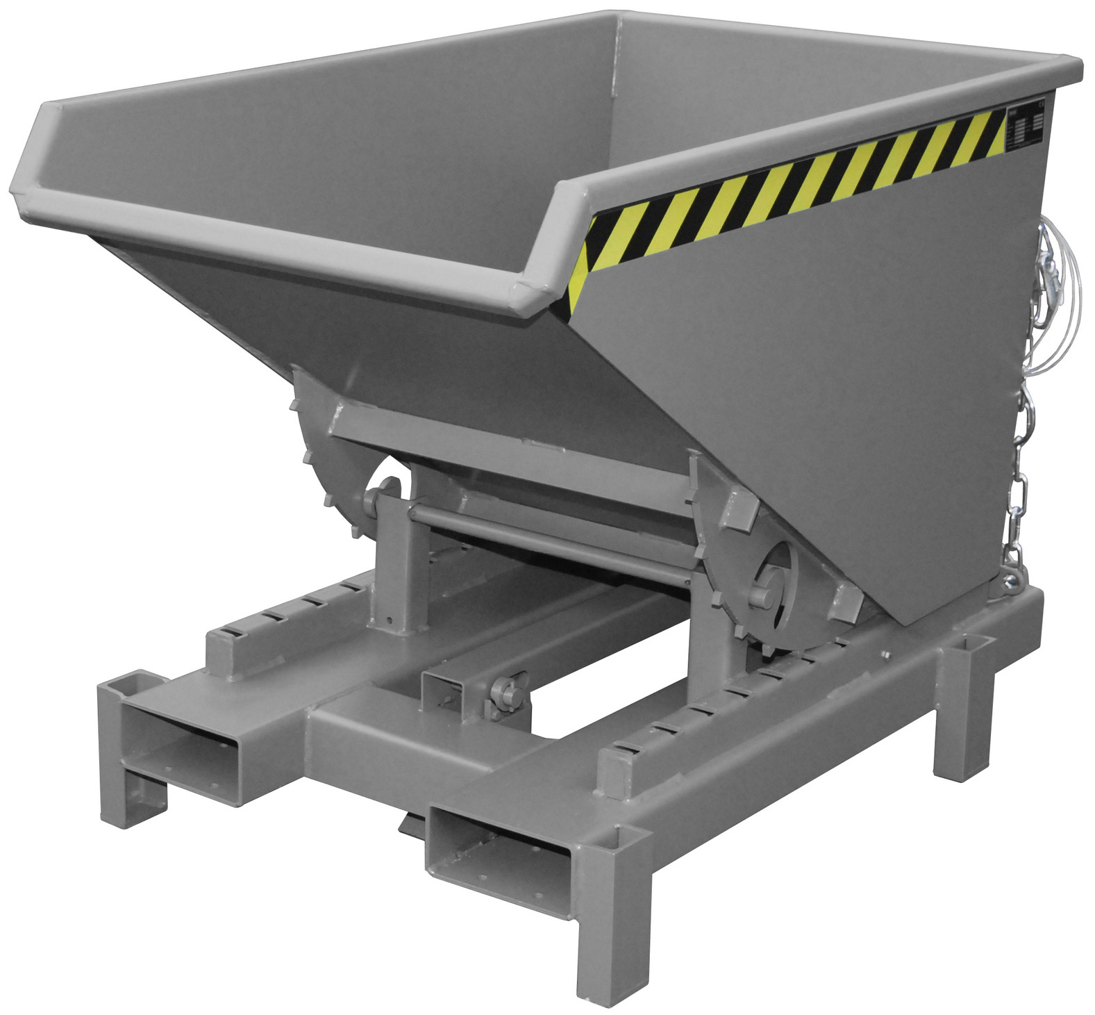 Bauer Schwerlastkipper SK-300 - RAL 7005 Kippmulde 300 Liter für Stapler - Kippcontainer mausgrau pulverbeschichtet (BA-4498-20-0000-5) Bild-01