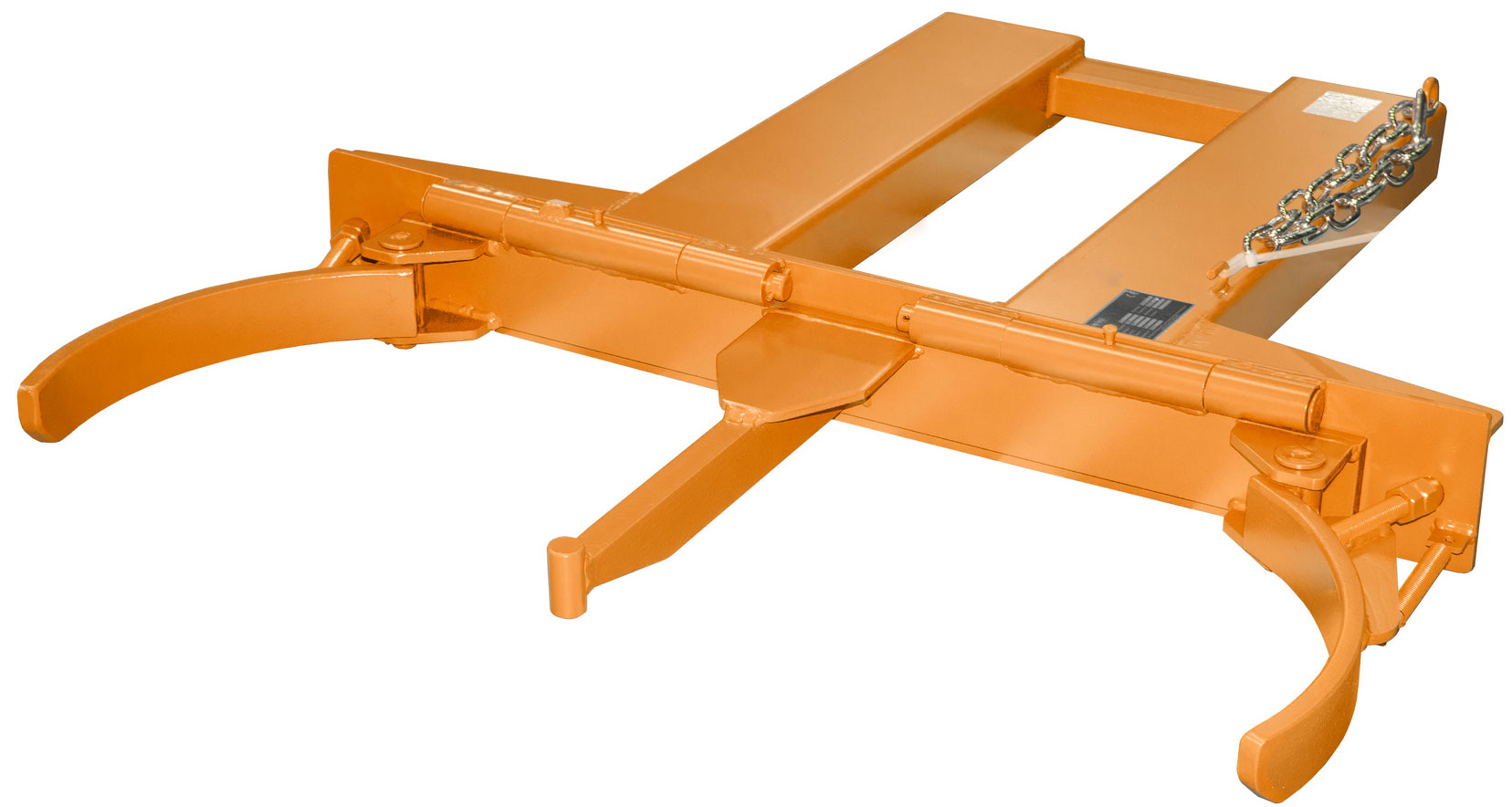 Bauer Fassgreifer FK-II - RAL 2000 Fassheber für 2 Fässer 200 Liter - Fasszange gelborange pulverbeschichtet (BA-4463-02-0000-1) Bild-01