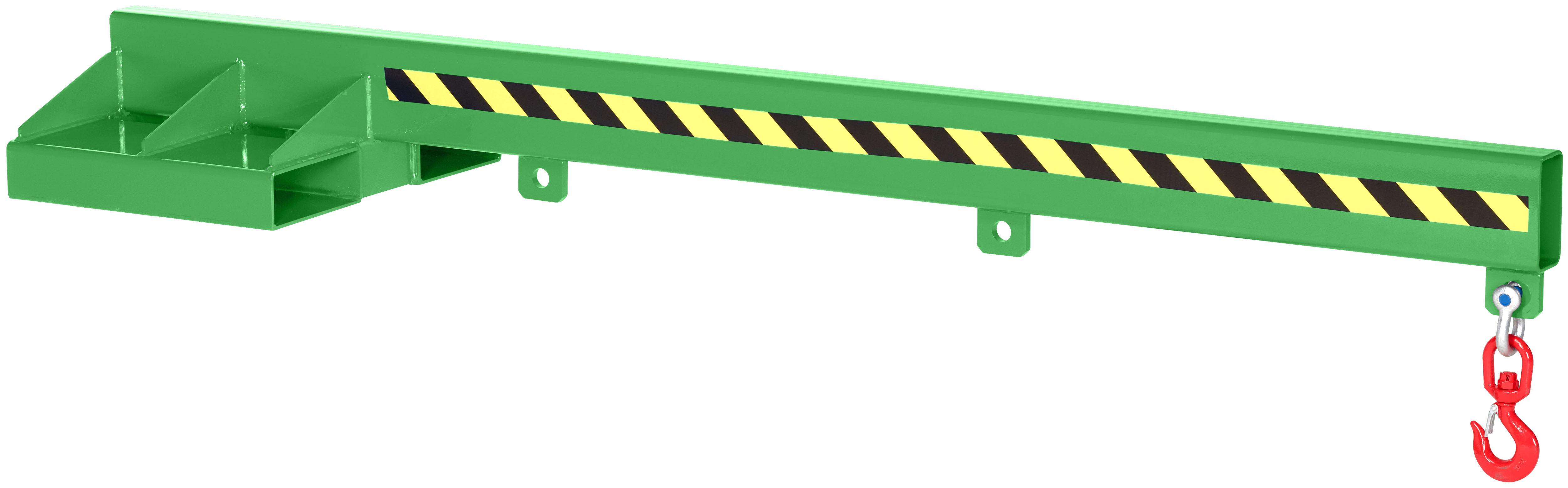 RR Industrietechnik Lastarm RLA-1 2400 - RAL 6018 Kranausleger starr für Stapler - Lasttraverse gelbgrün pulverbeschichtet (RR-120300101) Bild-01