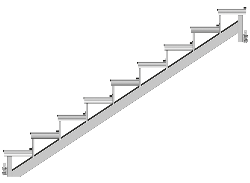 Layher Allround U-Treppenwange 200 LW - 10 Stufen