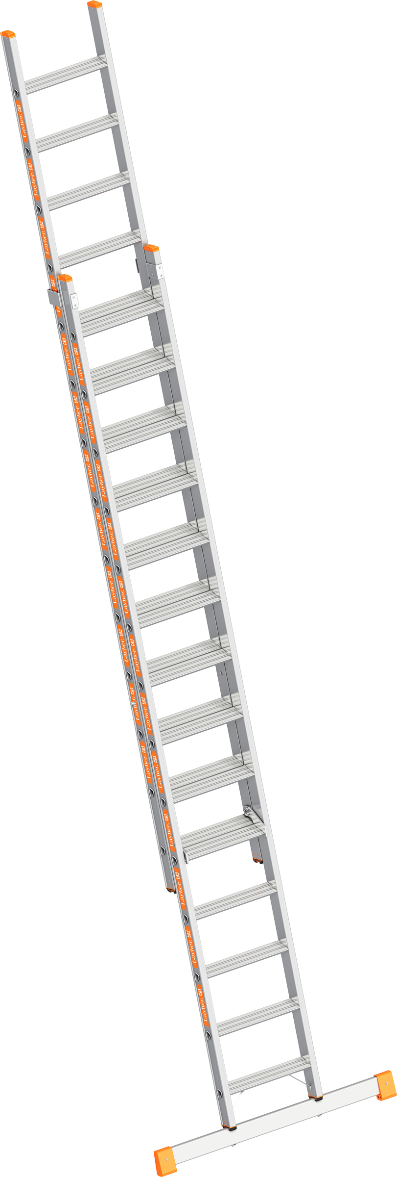 Layher Stufenschiebeleiter Alu 2x14 Stufen