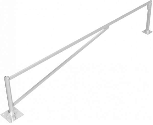 Schake Drehschranke mit 2 Auflagestützen - Schrankenbaum 60 x 40 mm ODP verzinkt - 4500 mm