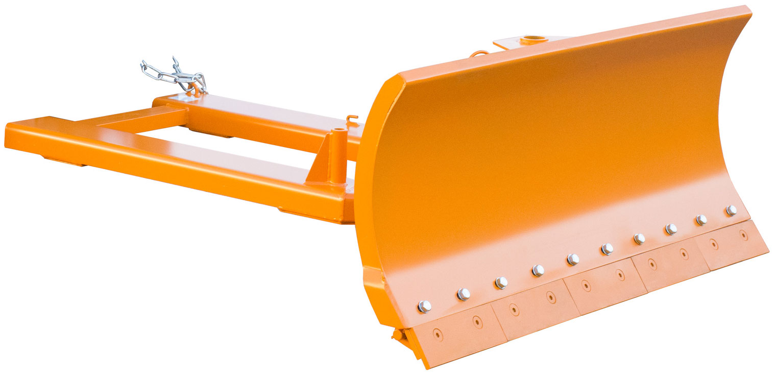 Bauer Schneeschieber SCH-F-150 Schneeschild mit Federklappschare für Gabestapler - Schneeräumer gelborange pulverbeschichtet (BA-4428-13-0000-1) Bild-01