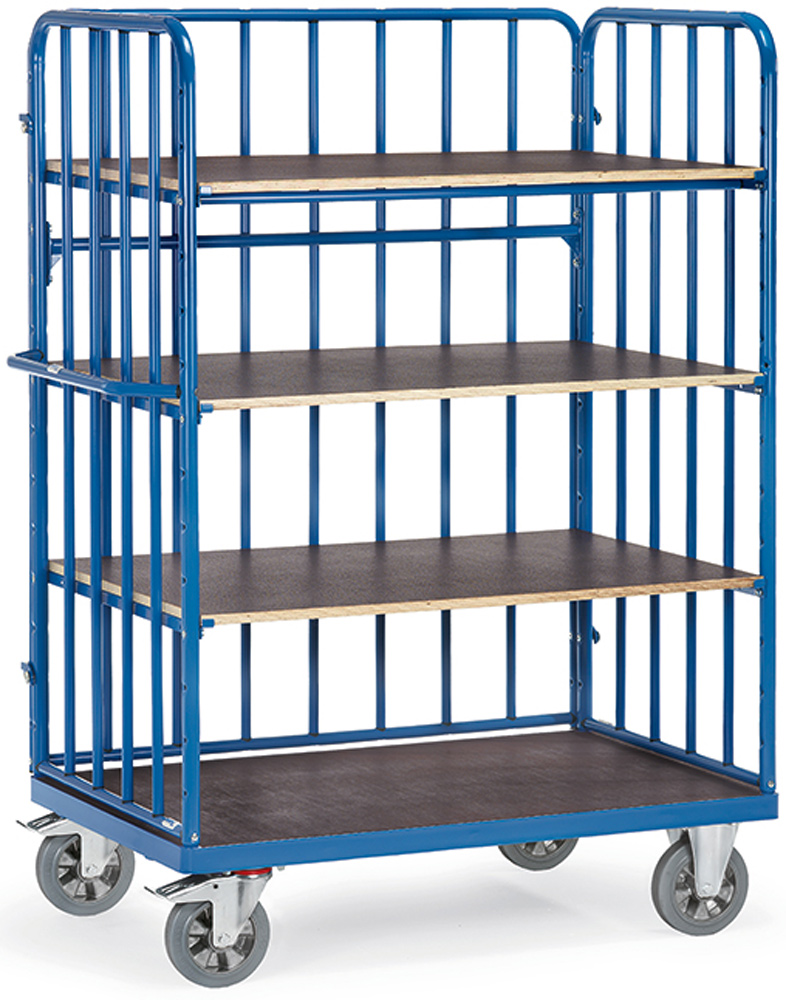 Fetra Schwerlast-Etagenwagen VR HB mit vier Böden 1000 x 700 mm