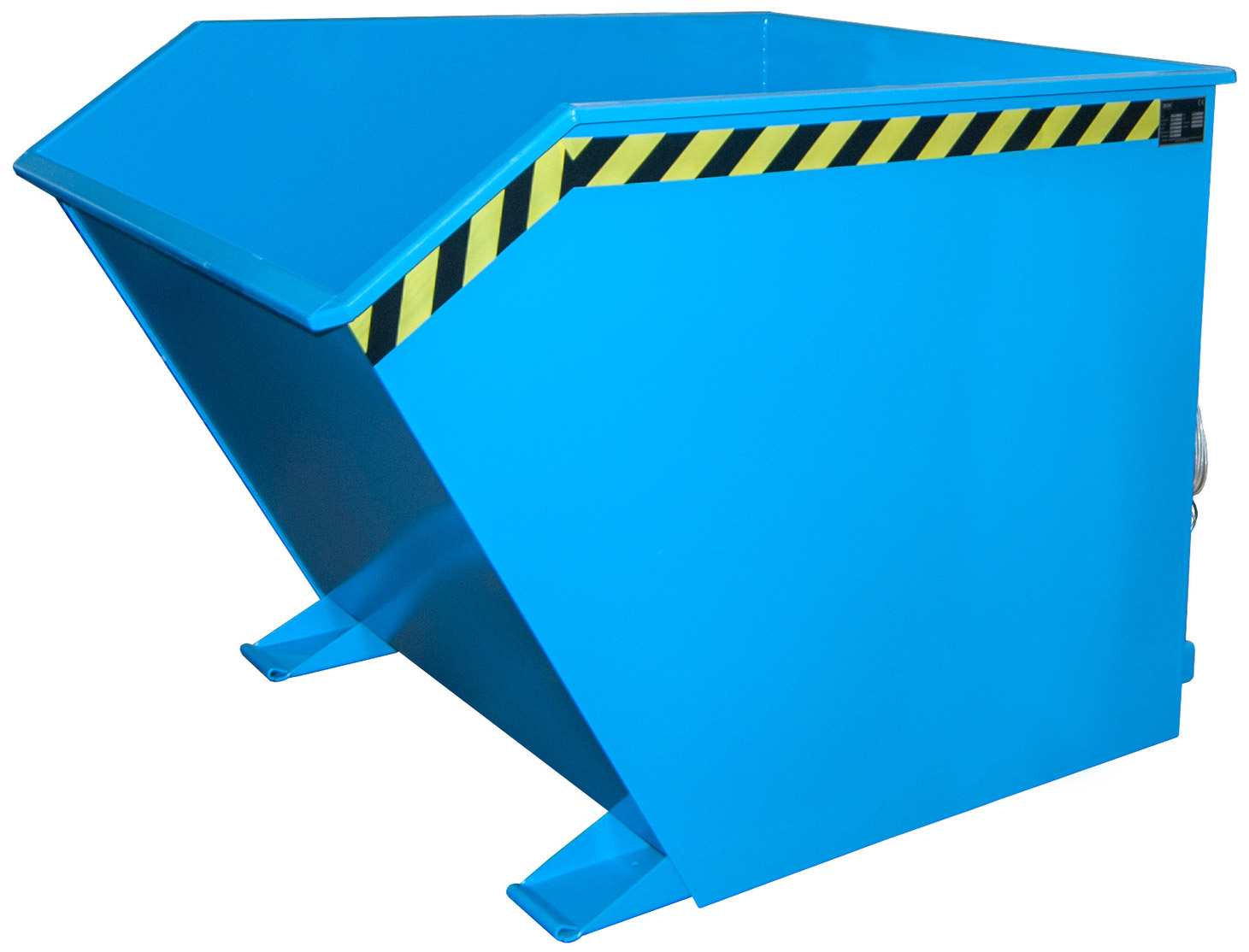 Bauer Muldenkipper GU-1500 - RAL 5012 Kippmulde 1500 Liter für Stapler - Schuttmulde lichtblau pulverbeschichtet (BA-4409-05-0000-3) Bild-01