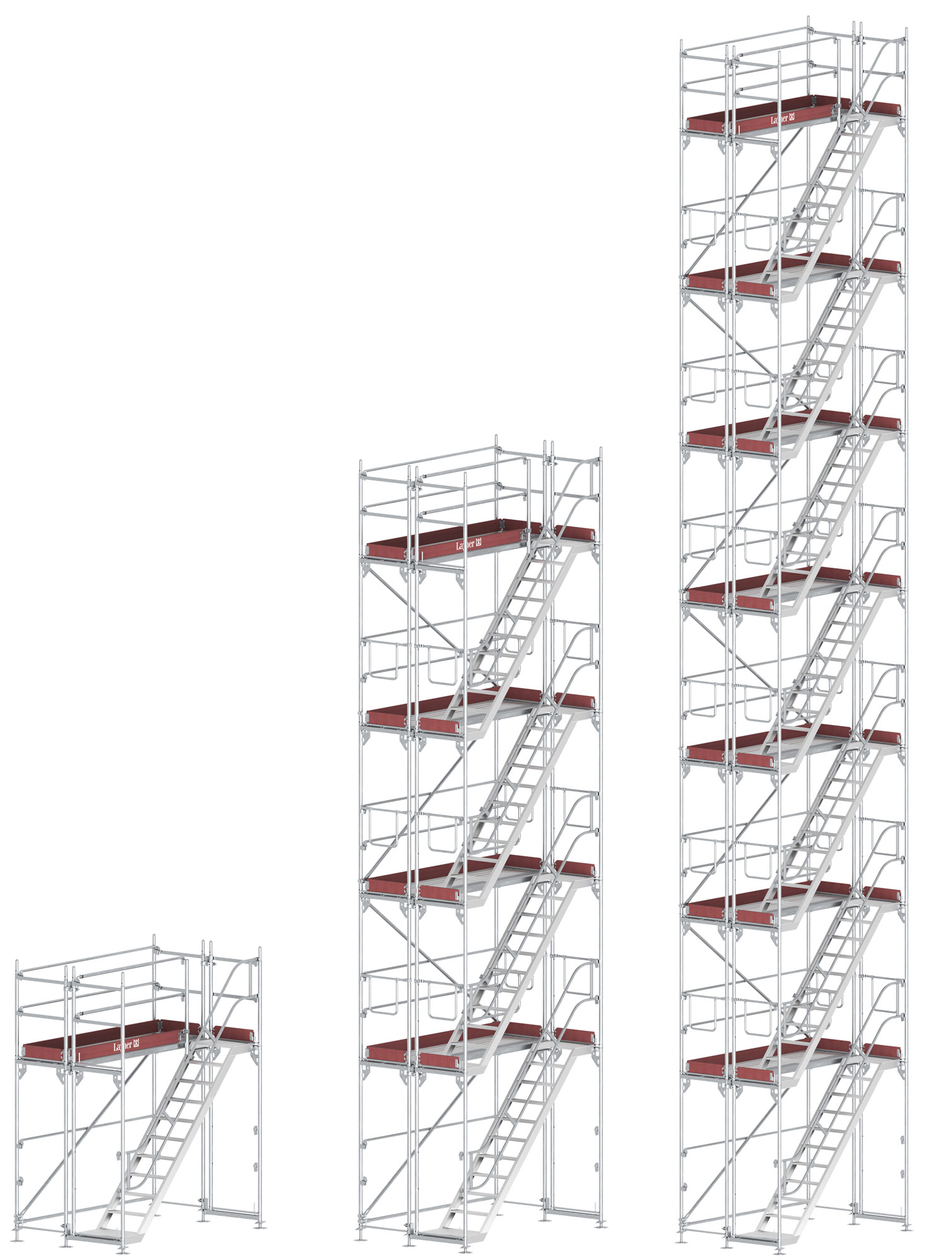 Layher Blitz Treppenturm  Gerüsttreppenturm Fassadengerüst- komfortabler Aufstieg nach TRBS 2121-2 (LG-C-1753-0200-S) Bild-01