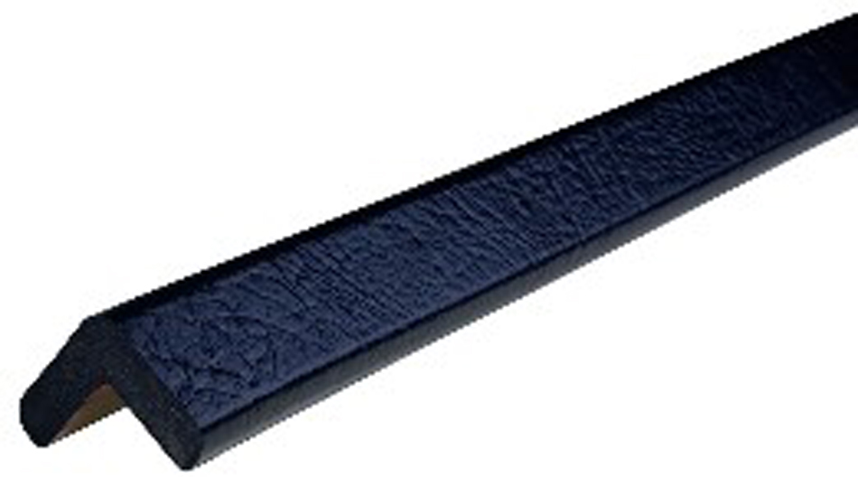Knuffi Eckschutzprofil Typ E 26 x 26 mm schwarz PU - 1,00 m Standard Warnschutz Profil L-Winkel aus Polyurethan - Eckprofil einfarbig mit selbstklebenden Kanten (SM-PE-10214) Bild-01