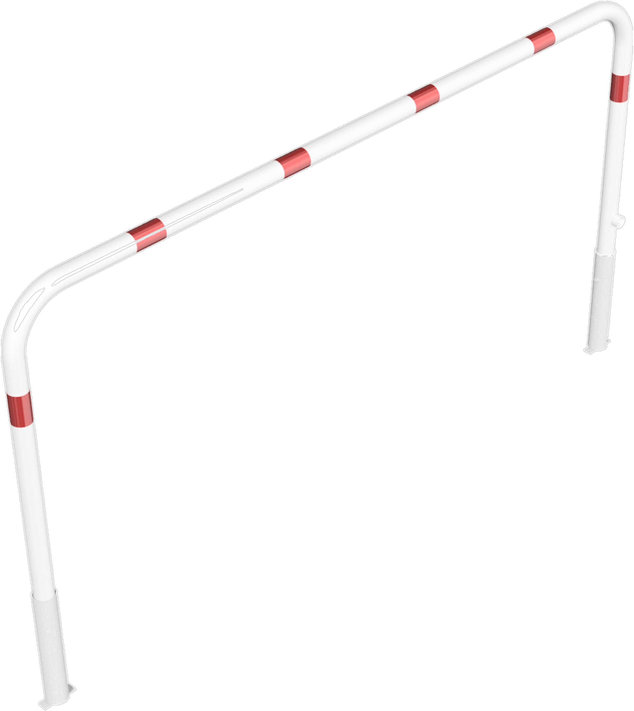 Schake Wegesperre Stahl HD Ø 60 mm weiß | rot - 2500 x 1400 mm