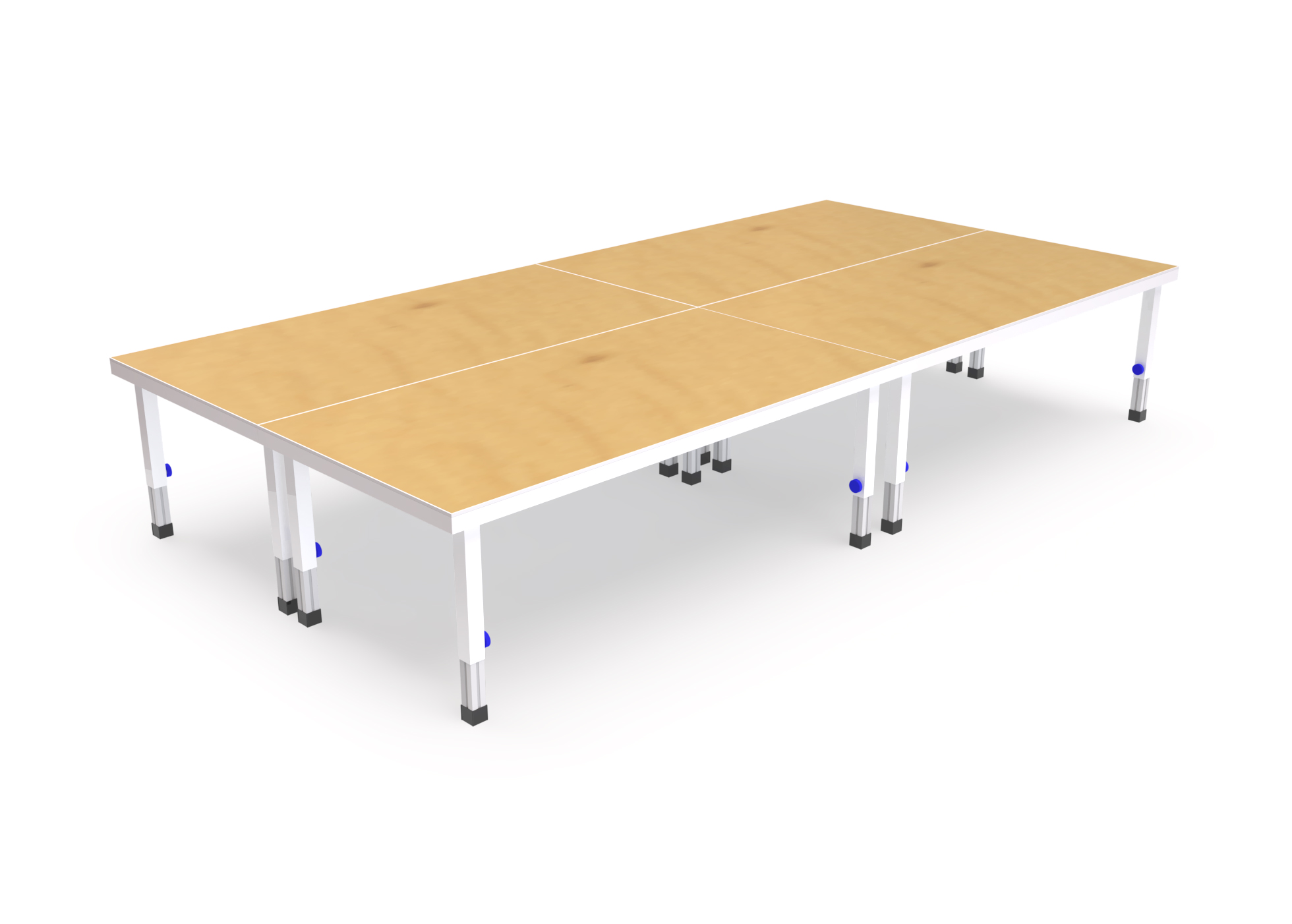 Bütec Eventbühne Indoor 4 x 2 m hawego i50|80 Bühne mit Tischlerplatte und Teleskopbeinen 50 - 80 cm (BU-3000-I-4-2-T50) Bild-01