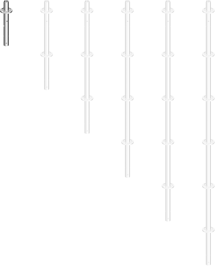 Layher Allround Stiel Stahl 0,50 m