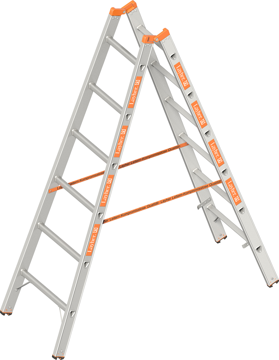 Layher Stehleiter Alu 2x6 Sprossen