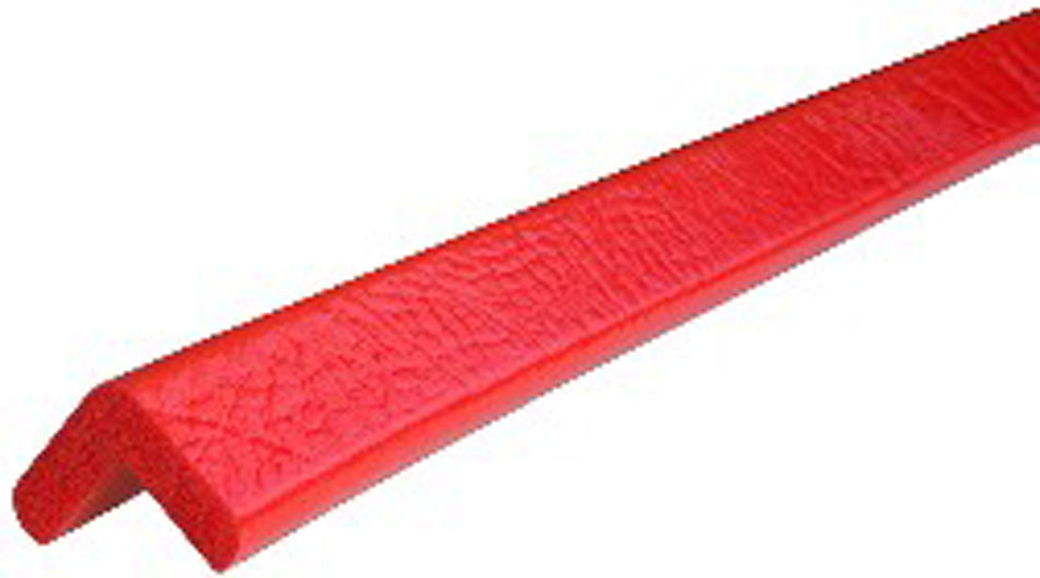 Knuffi Eckschutzprofil Typ E 26 x 26 mm rot PU - 1,00 m Standard Warnschutz Profil L-Winkel aus Polyurethan - Eckprofil einfarbig mit selbstklebenden Kanten (SM-PE-900204) Bild-01