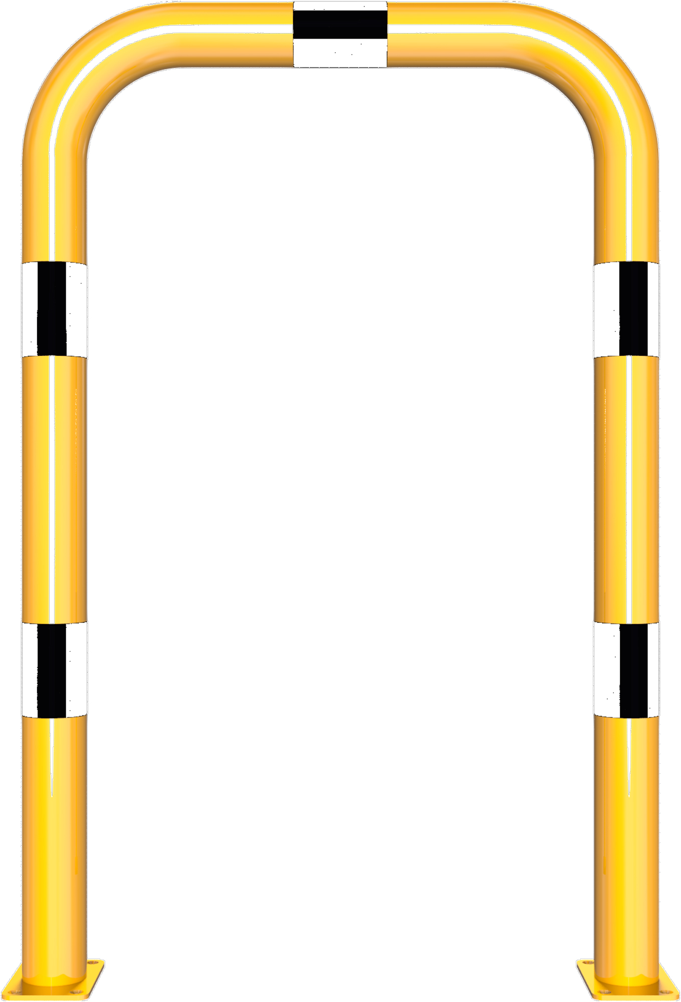 Schake Rammschutzbügel Stahl OD Ø 76 mm gelb | schwarz - 750 x 1150 mm