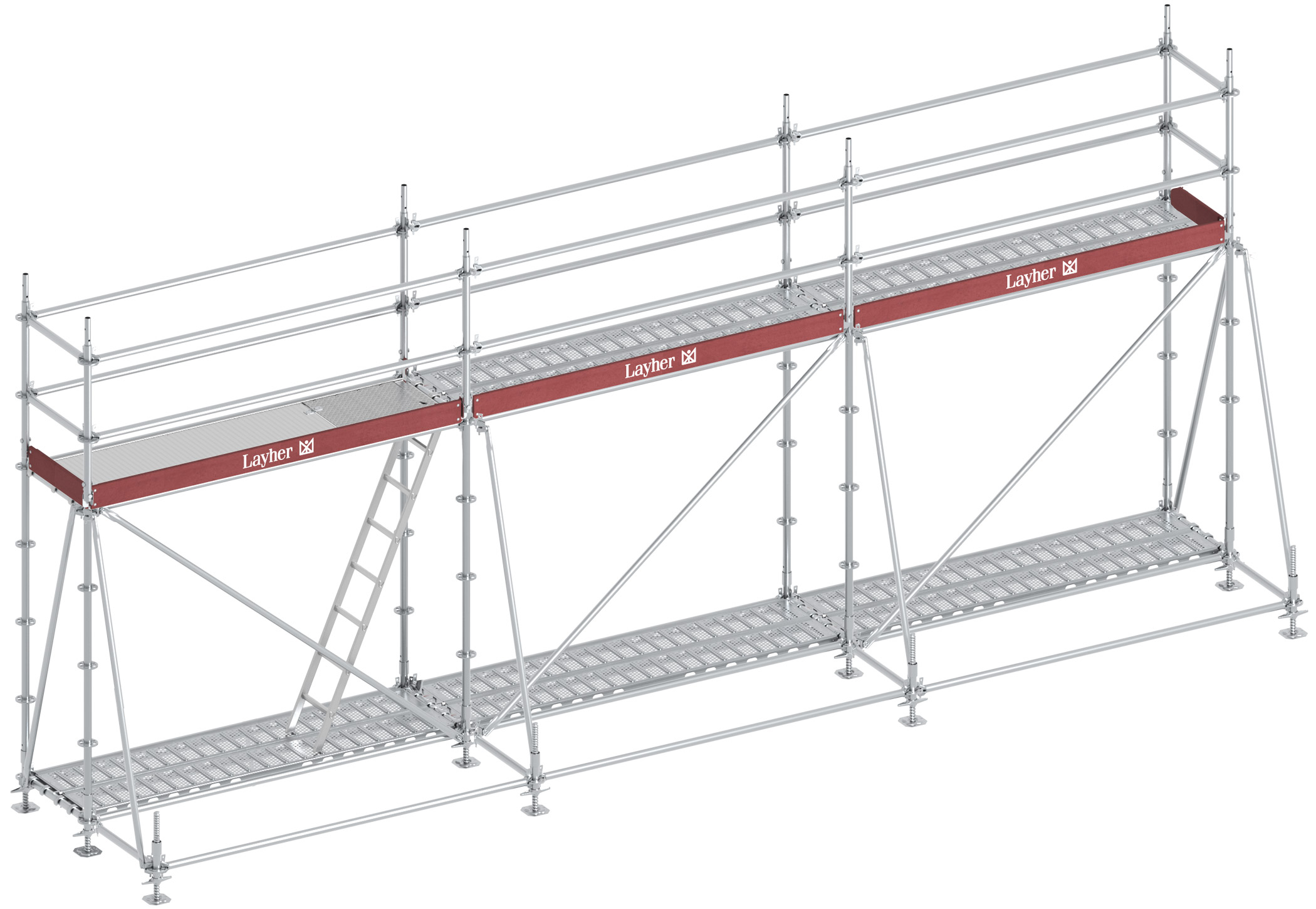 Layher Allround Bewehrungsgerüst 7,71 x 0,73 x 2,20 m