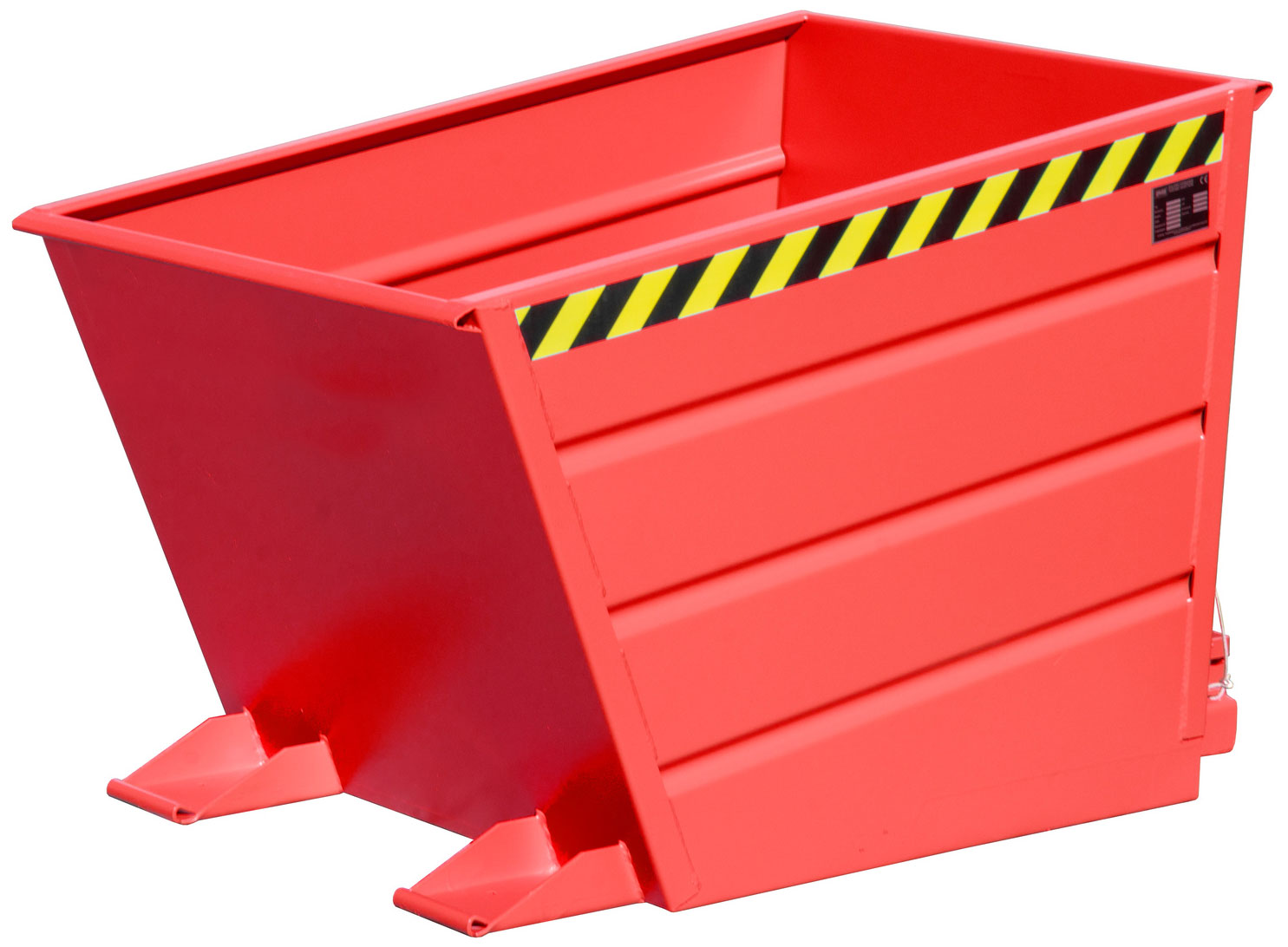 Bauer Kippbehälter VD-650 - RAL 3000 Kippmulde 650 Liter für Stapler - Schuttmulde feuerrot pulverbeschichtet (BA-4535-11-0000-2) Bild-01