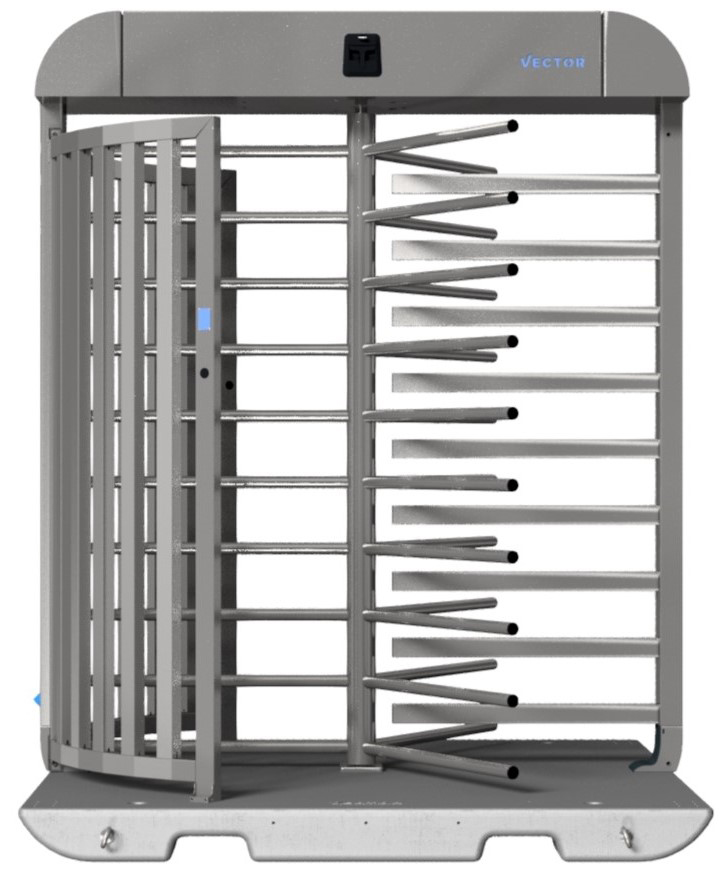 Schake Vector V-Turnstile verzinkt - mechanisch Drehkreuz mobil zur Geländesicherung - Stahl verzinkt - Bedienung mechanisch (SK-VPDR21VMO0087) Bild-01