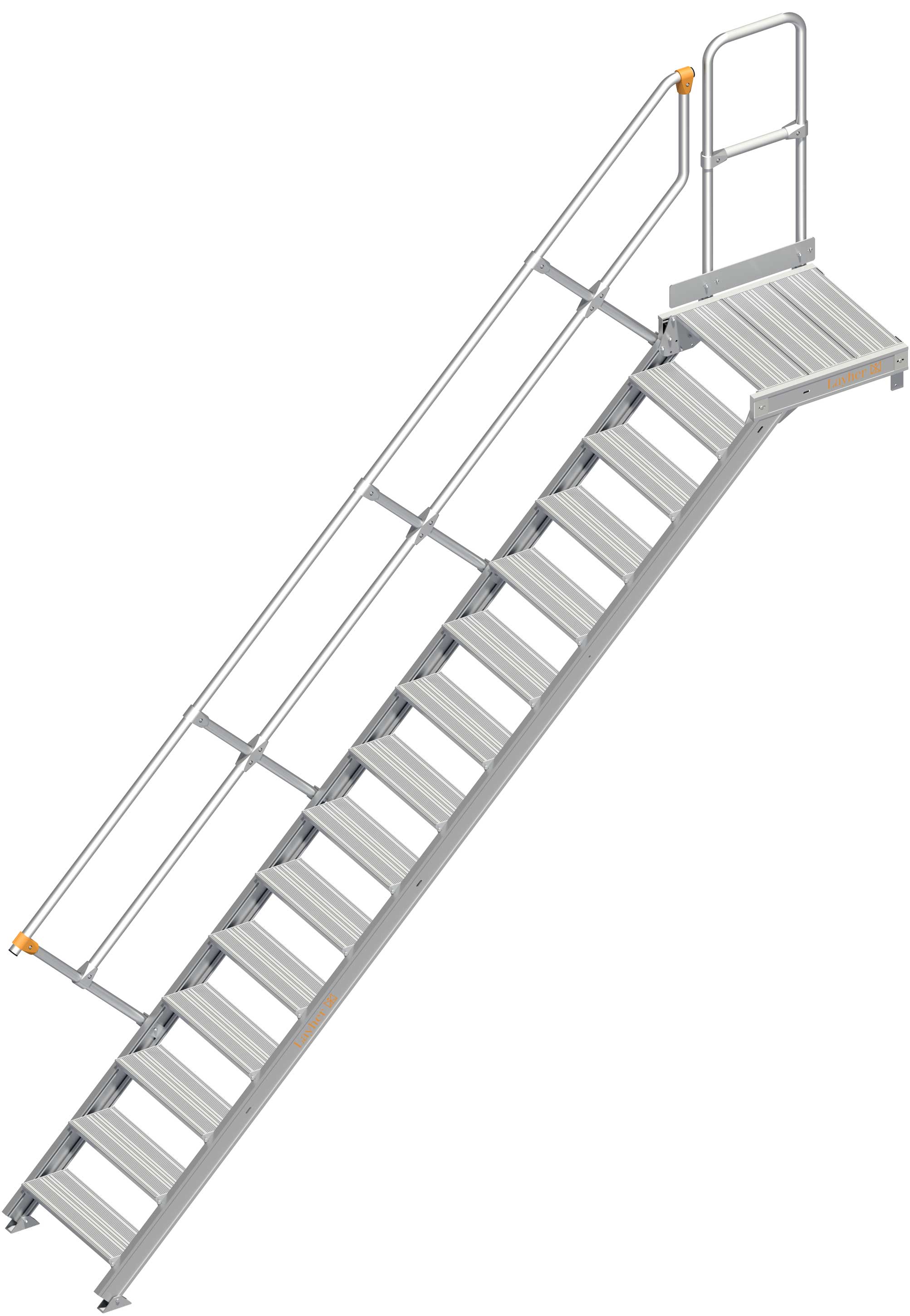 Layher Plattformtreppe 45° 15 Stufen - 600 mm breit