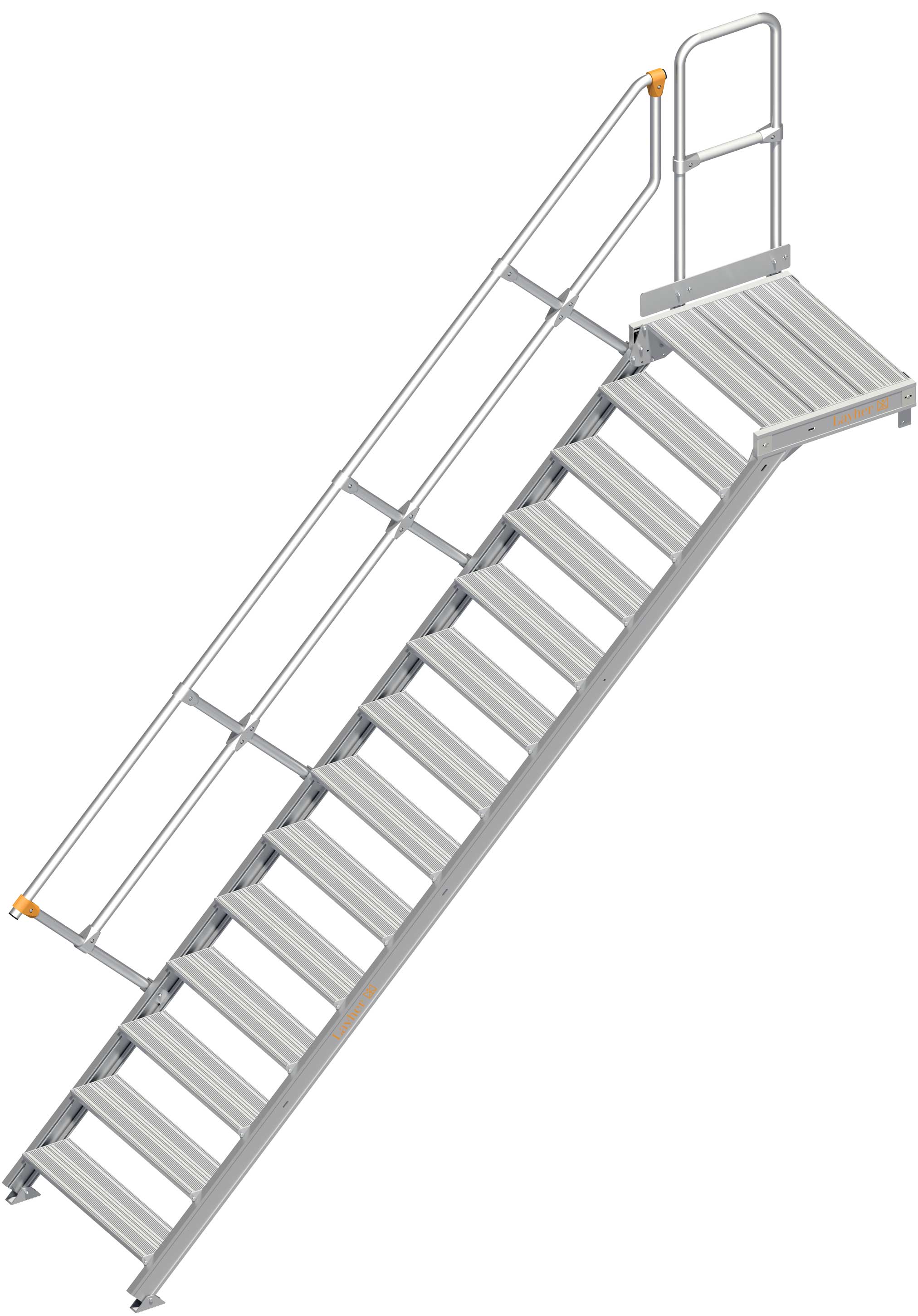 Layher Plattformtreppe 45° 14 Stufen - 800 mm breit