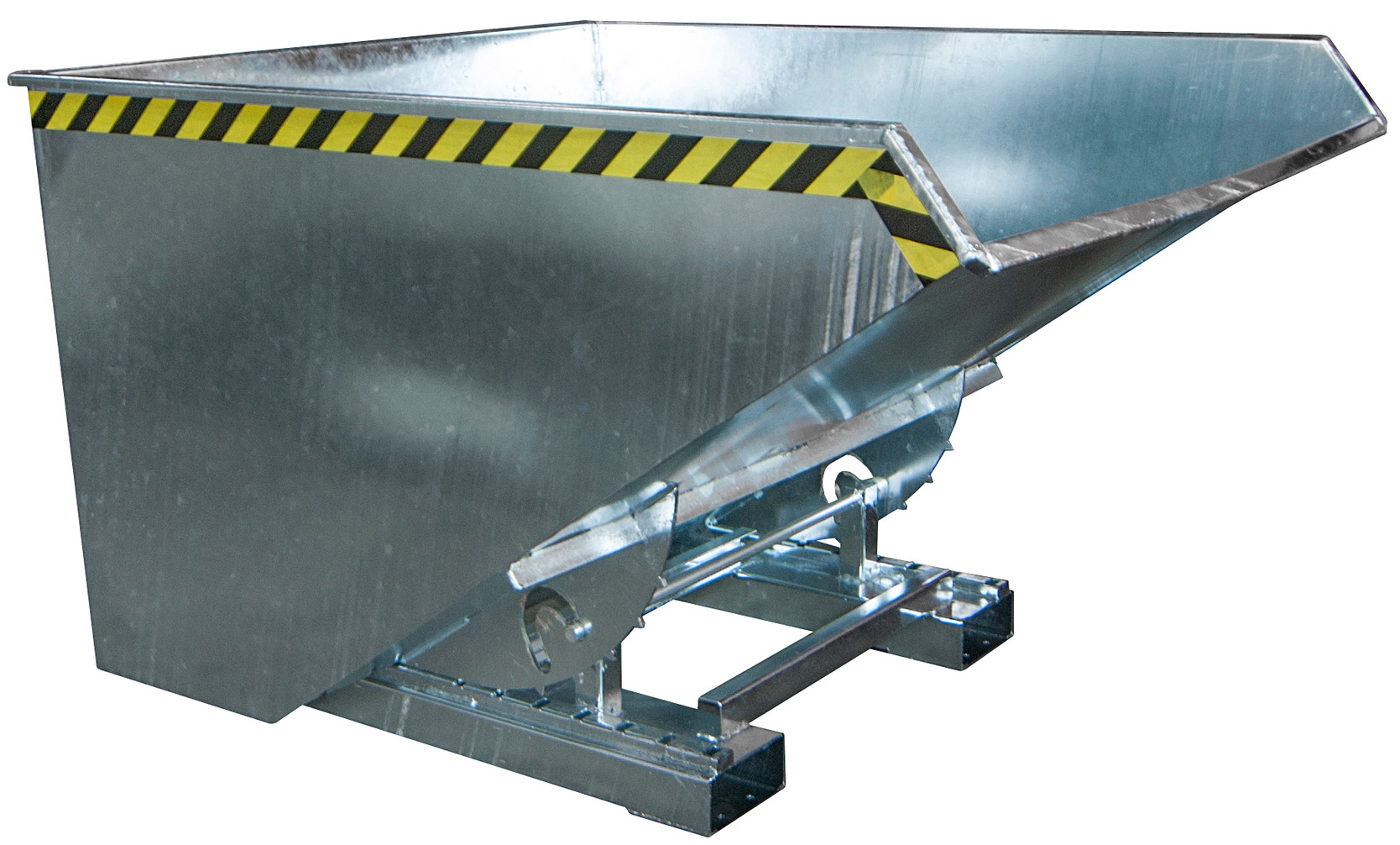 Bauer Abrollkipper EXPO-1200 - verzinkt Kippmulde 1200 Liter für Stapler - Schuttmulde Stahl verzinkt (BA-4498-04-0000-7) Bild-01