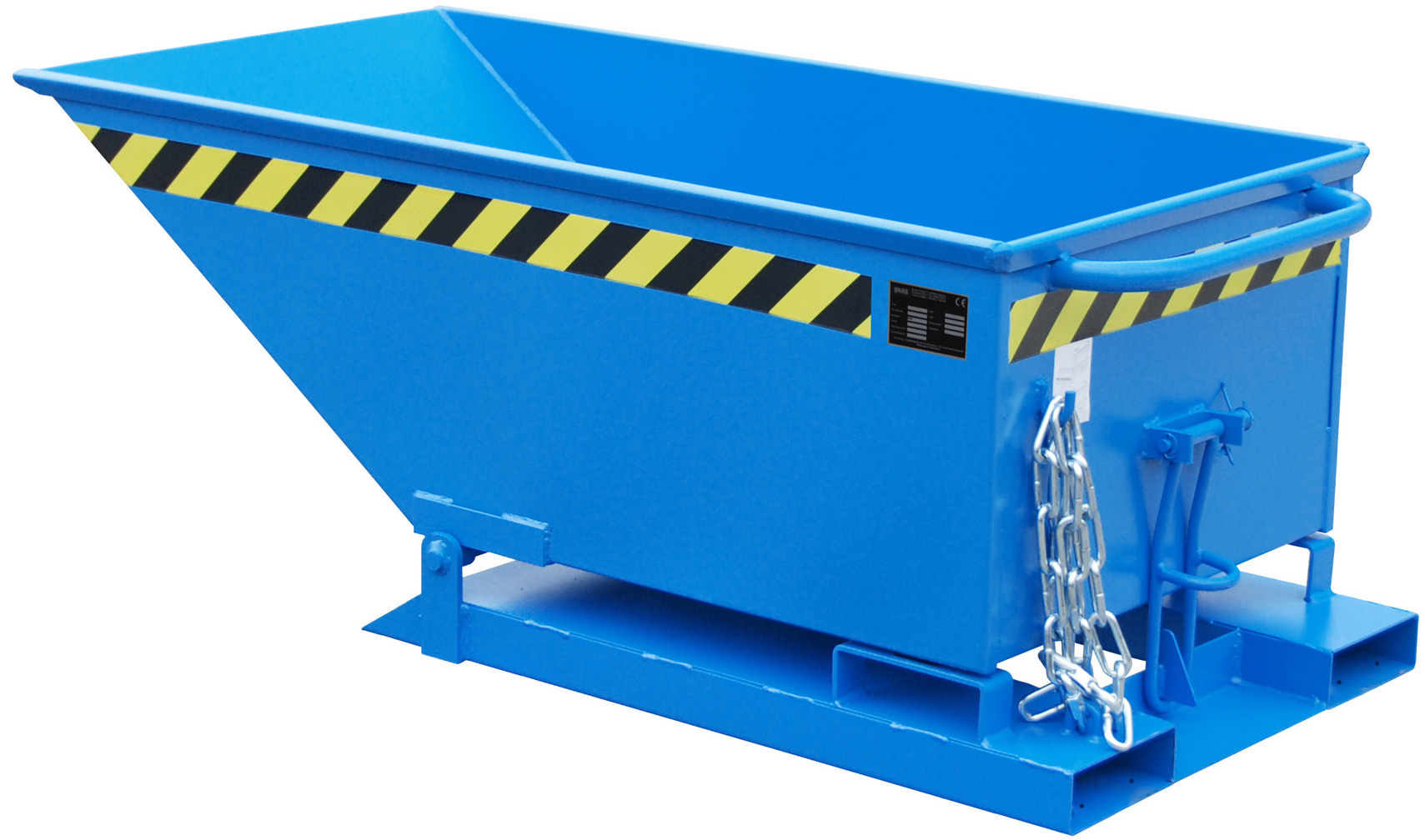 Bauer Muldenkipper KN-250 - RAL 5012 Kippmulde 250 Liter für Stapler - Schuttmulde lichtblau pulverbeschichtet (BA-4541-06-0000-3) Bild-01