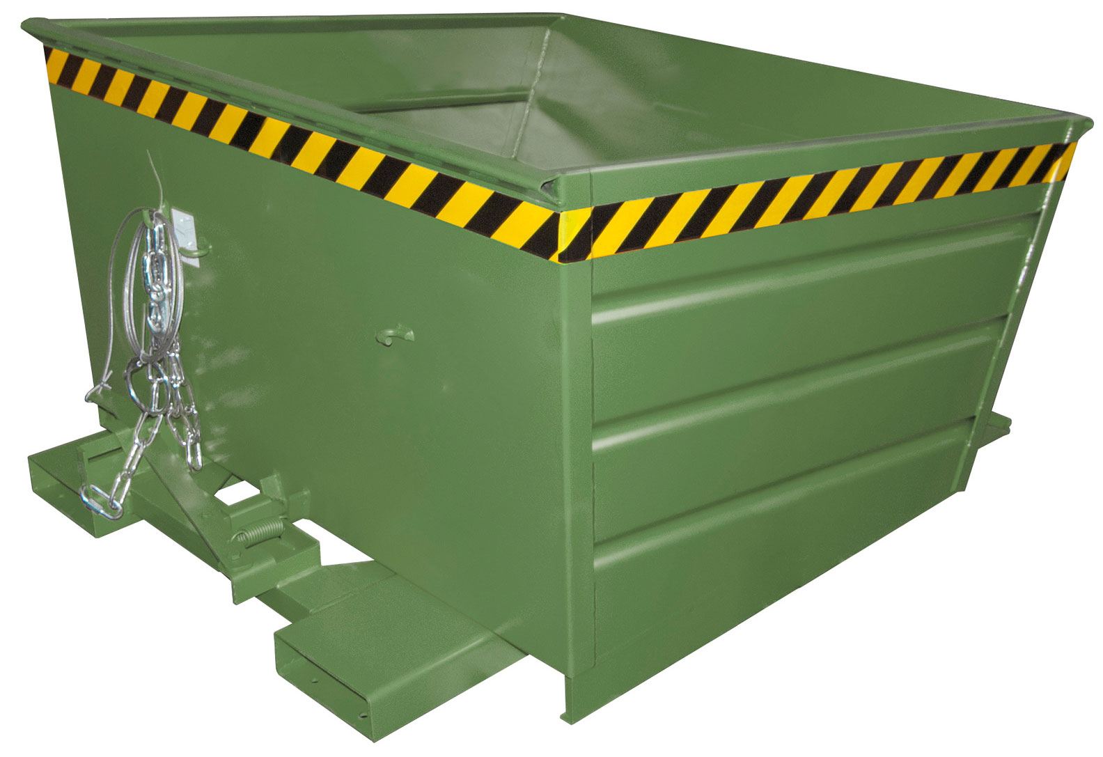 Bauer Kippbehälter VD-800 - RAL 6011 Kippmulde 800 Liter für Stapler - Schuttmulde resedagrün pulverbeschichtet (BA-4535-12-0000-4) Bild-01