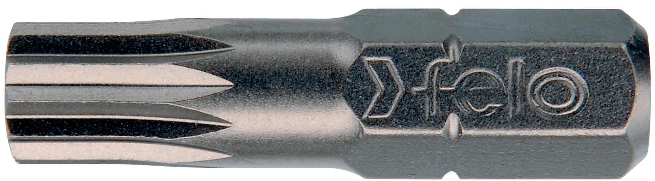 Felo Industrie Bit C 6,3 Vielzahn XZN M 4 x 25 mm - VE 10 Stück Innenvielzahn Schrauben Bit - Industrie Serie (FL-02804010-VE10) Bild-01