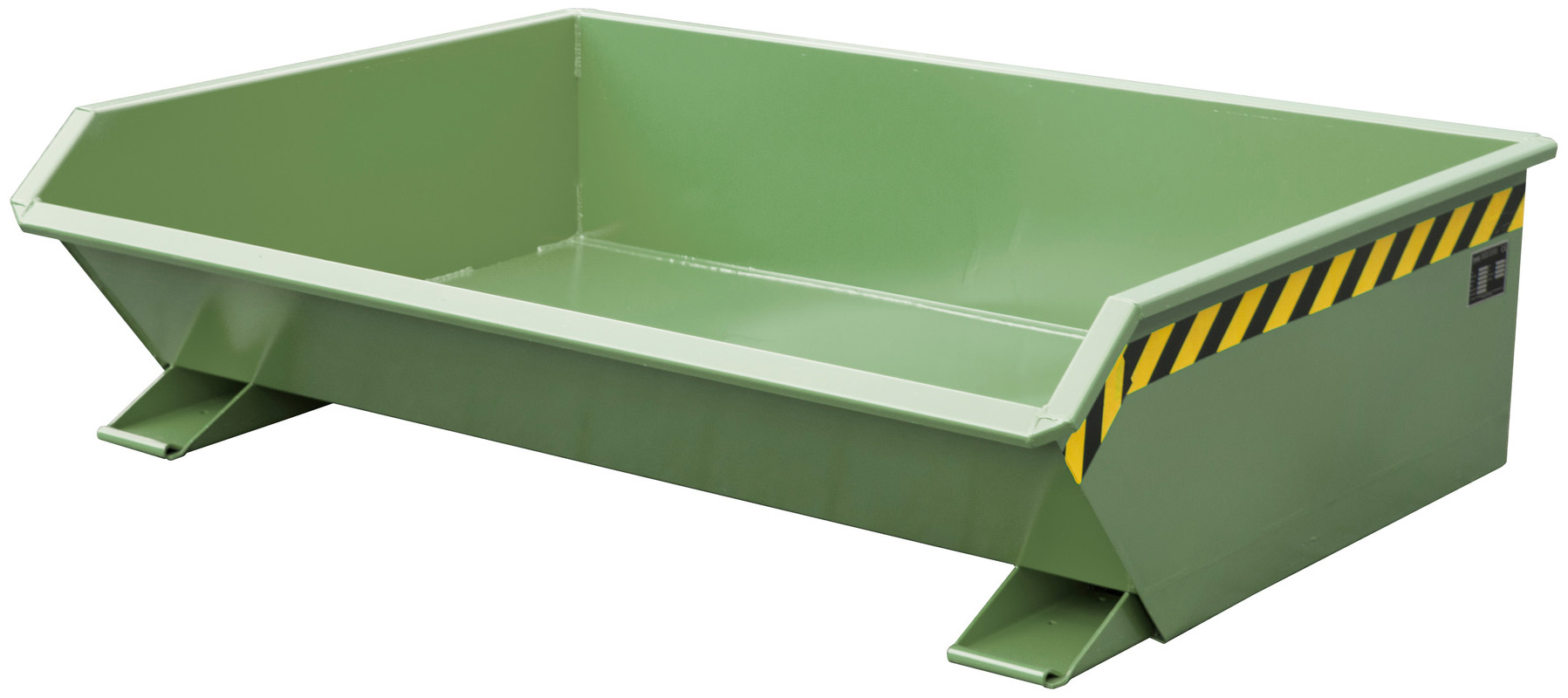 Bauer Muldenkipper MGU-610 - RAL 6011 Kippmulde 610 Liter für Stapler - Bauhöhe 350 mm - Schuttmulde resedagrün pulverbeschichtet (BA-4409-37-0000-4) Bild-01