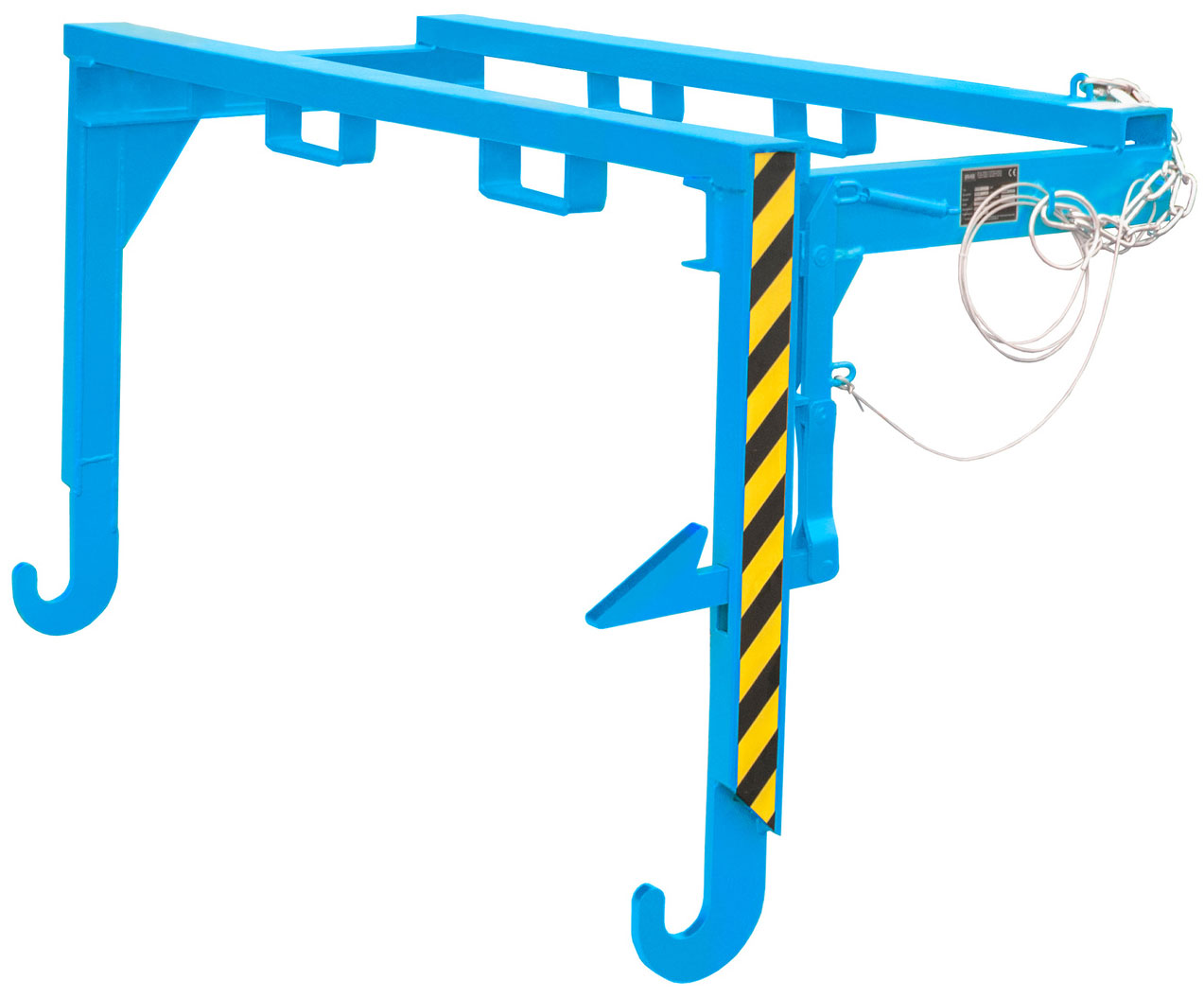 Bauer Stapelkippbehälter Traverse BST-150 - RAL 5012 Kippvorrichtung mechanisch für Kippmulde 1500 Liter - Schuttmulde lichtblau pulverbeschichtet (BA-4421-04-0000-3) Bild-01