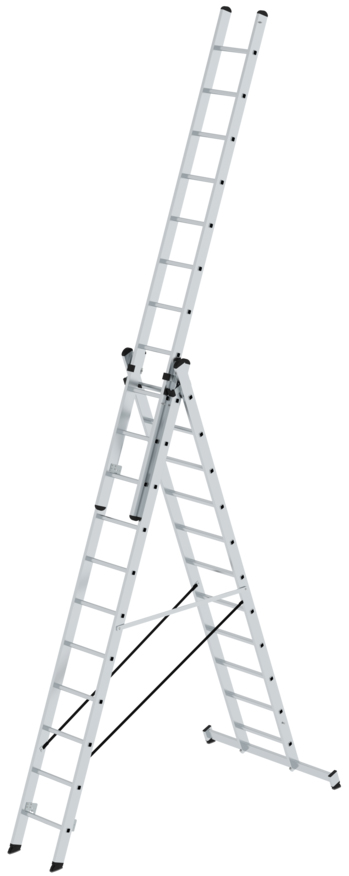 Günzburger Mehrzweckleiter S Alu 3-teilig 3x11 Sprossen