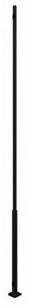 Schake Lampenmast Stahl tiefschwarz 4,00 m Stahlmast | Kameramast für Betongewichte - Mast pulverbeschichtet RAL 9005 (SK-353140-RAL9005) Bild-01