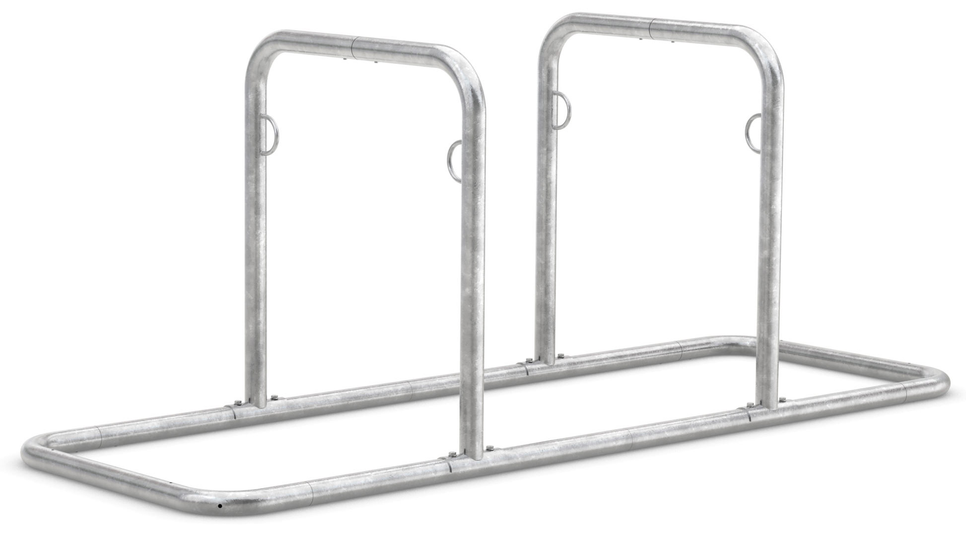 WSM Fahrradständer Anlehnbügel Galaxy 32 Stahl - 4 Einstellplätze Fahrradanlehnsystem mit Befestigungsösen - Reihenanlage Stahl verzinkt  (WSM-105200025) Bild-01