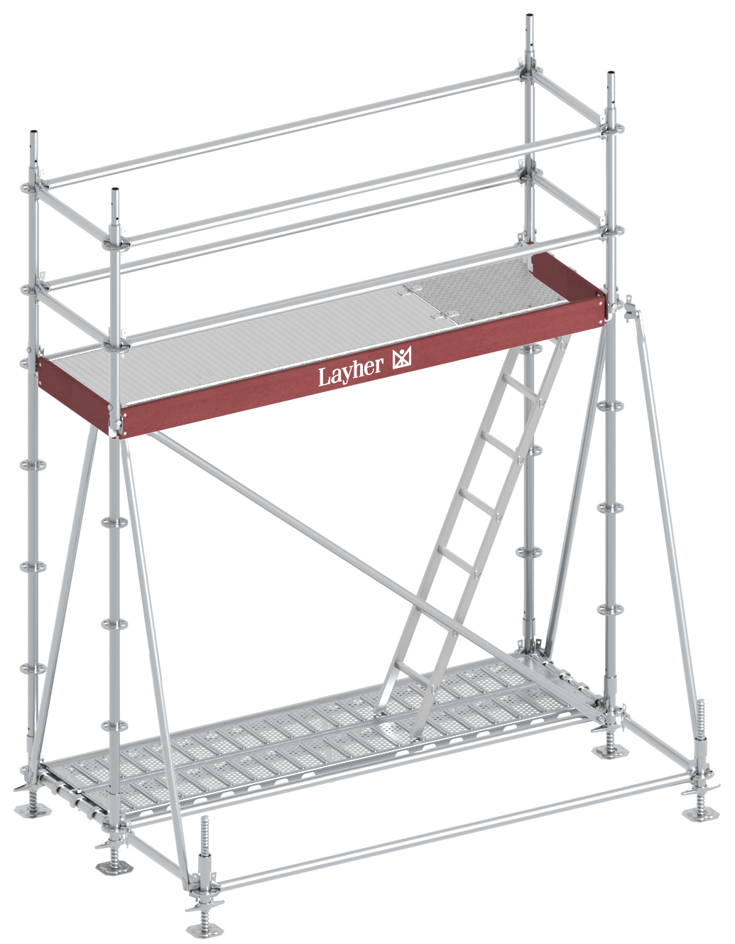 Layher Allround Bewehrungsgerüst 2,57 x 0,73 x 2,20 m