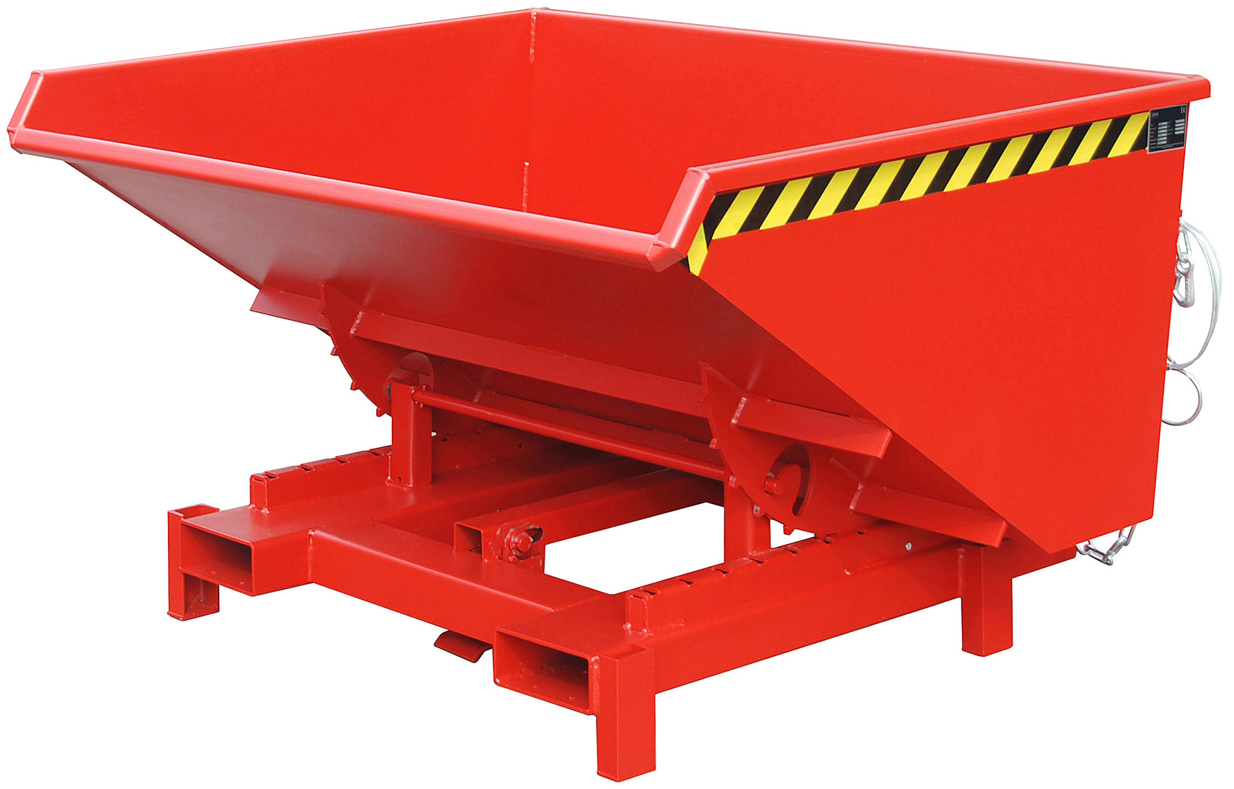 Bauer Schwerlastkipper SK-900 - RAL 3000 Kippmulde 900 Liter für Stapler - Kippcontainer feuerrot pulverbeschichtet (BA-4498-22-0000-2) Bild-01