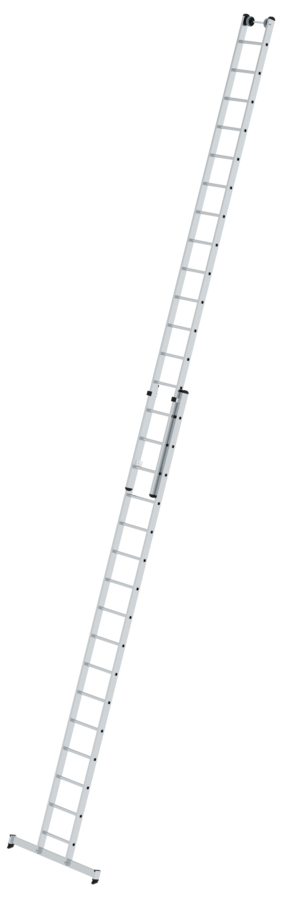 Vorschau: Günzburger Schiebeleiter nivello Alu 2-teilig 2x16 Sprossen Leiter mit nivello®-Traverse (GB-20416) Bild-01
