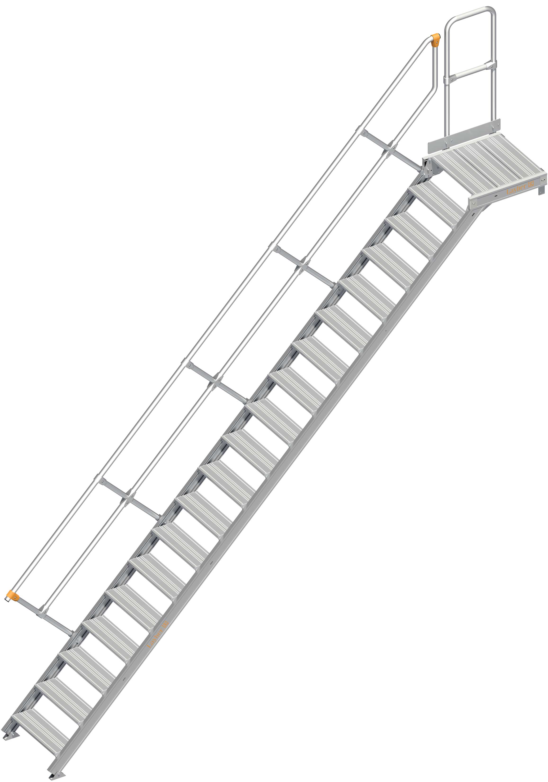 Layher Plattformtreppe 45° 19 Stufen - 600 mm breit