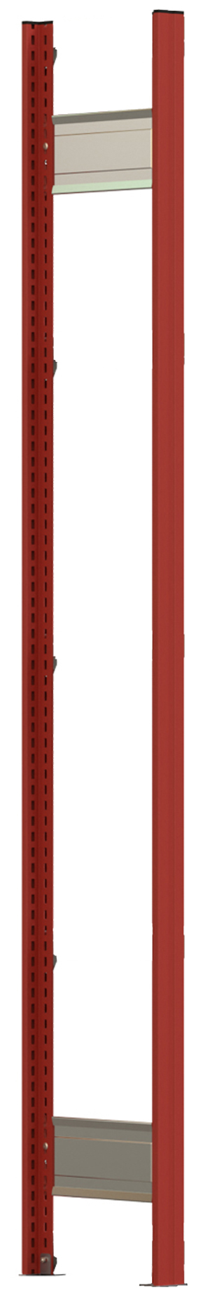 Regalwerk BERT Lagerregal Regal-Rahmen 2000 x 300 mm - RAL 3000 Regal-Rahmen mit Tiefenriegel - ohne Füße oder Abdeckkappen | Regalrahmen feuerrot pulverbeschichtet (RW-B3-13403-K) Bild-01