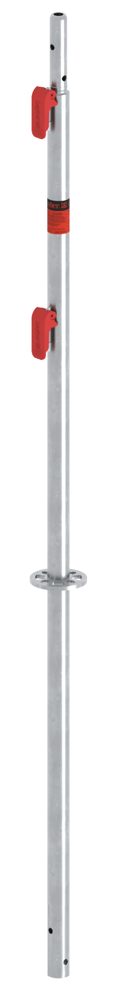 Layher AGS Stiel LW 2,00 m mit Rohrverbinder - Layher Modulgerüst für vorlaufenden Seitenschutz (LG-2602.065) Bild-01