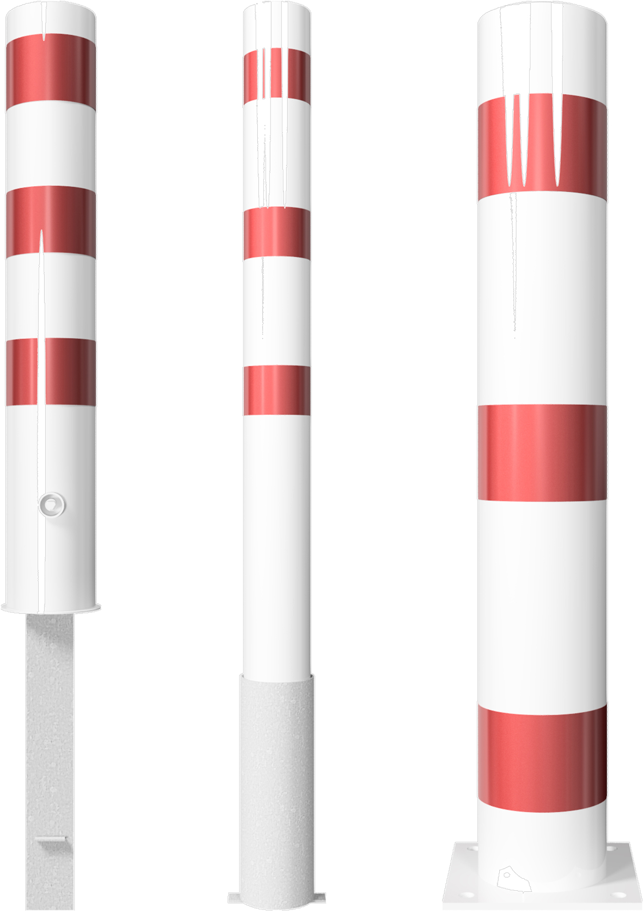Schake Stahlrohrpoller Ø 152 mm weiß | rot