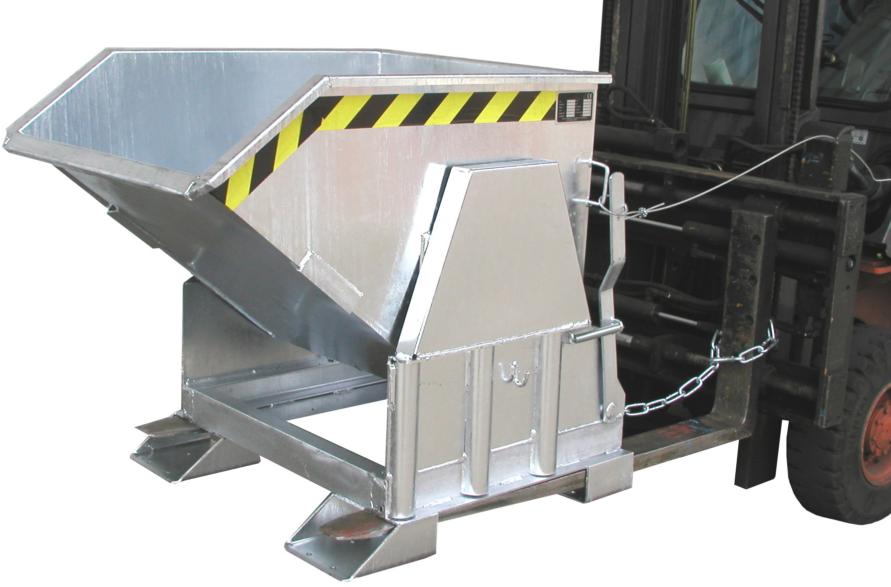 Bauer Muldenkipper BK-30 - verzinkt Kippmulde 300 Liter für Stapler - Schuttmulde Stahl verzinkt (BA-4410-01-0000-7) Bild-01